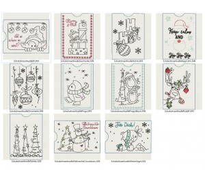 Türchen Stickserie ITH - Schokolinsen Adventskalender to go Hüllen Vol. 2